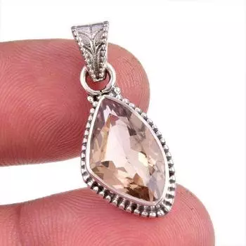 Подвеска из чистого серебра 925 пробы с натуральным аметрином ручной работы 1,25 дюйма A3G44