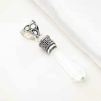 Подвеска из чистого серебра 925 пробы с белым топазом, подвеска из драгоценных камней ручной работы на День памяти 1.49 Inches белый