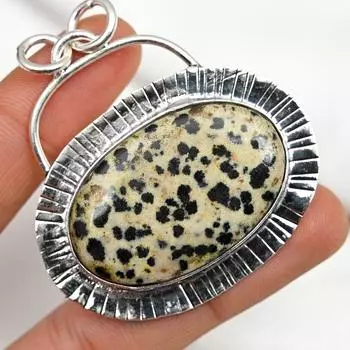 Подвеска из далматинской яшмы, ювелирные изделия ручной работы с драгоценными камнями, ювелирные изделия с подвеской из цельного серебра 925 пробы, абсолютно новые подарки с подвеской для мамы 2.13 Inches жёлтый