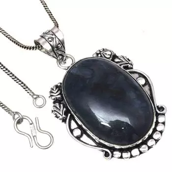 Подвеска из дизайнерского яшмового камня, подарочное серебряное украшение на День святого Валентина 2,25 дюйма