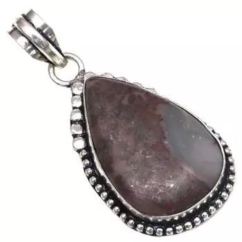 Подвеска из дизайнерского яшмового камня, ручная работа, серебряное украшение ко Дню матери, 2 дюйма