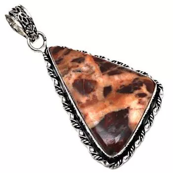 Подвеска из дизайнерского яшмового камня, ручная работа, серебряное украшение ко Дню матери, 2,25 дюйма