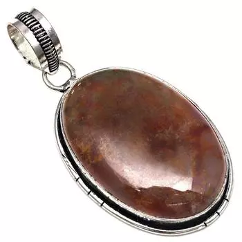 Подвеска из дизайнерского яшмового камня, ручная работа, серебряное украшение ко Дню матери, 2 дюйма