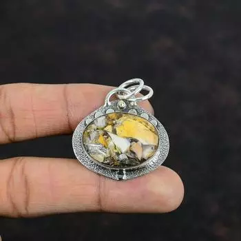 Подвеска из драгоценного камня брекчиат мукаит, 925 пробы, серебряная подвеска, антикварная бижутерия, подвеска ручной работы, абсолютно новые серебряные украшения, подарки для женщин