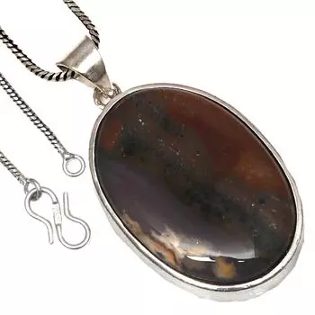 Подвеска из драгоценного камня Ocean Jasper, ручная работа, серебряное украшение ко Дню святого Валентина, 2,25 дюйма