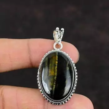 Подвеска из драгоценного камня Pietersite, серебряная подвеска 925 пробы, подвеска ручной работы, ювелирные изделия Pietersite, элегантная подвеска, серебряные ювелирные изделия, подарки на годовщину