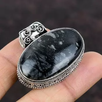 Подвеска из драгоценного камня Пикассо из яшмы, винтажная подвеска из стерлингового серебра 925 пробы, удивительные ювелирные изделия ручной работы, стильная подвеска для женщин, подарок для нее