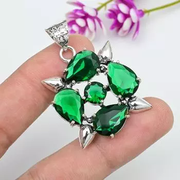 Подвеска из драгоценного камня ручной работы из хромдиопсида, подвеска из чистого серебра 925 пробы, подвеска для ювелирных изделий уникального дизайна