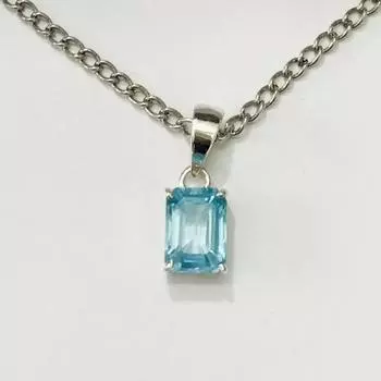 Подвеска из драгоценного камня с аквамарином, Подвеска с драгоценным камнем Подвеска ручной работы из стерлингового серебра 925 пробы с аквамарином ручной работы Small