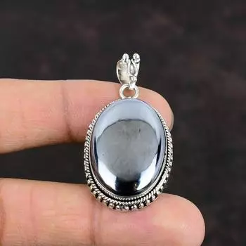 Подвеска из драгоценного камня шунгит, серебряная подвеска 925 пробы, ручная работа, ювелирные изделия из шунгита, уникальный стиль, подвеска, подарки для женщин, серебряные украшения