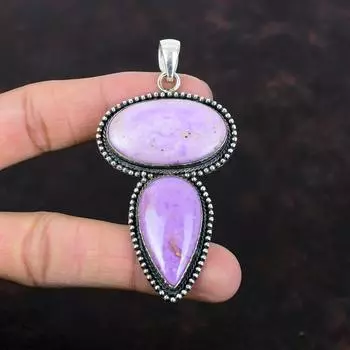 Подвеска из фосфосидерита. Красивые ювелирные изделия из драгоценных камней. Подвеска из стерлингового серебра 925 пробы. Винтажная подвеска ручной работы. Ювелирные изделия из целебного камня. Подарок для женщин.