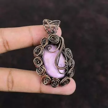 Подвеска из фосфосидеритовой проволоки, подвеска из медной проволоки, антикварная подвеска из драгоценных камней, подвеска из медной проволоки, ювелирное изделие ручной работы, дизайнерский кулон, подарок для мамы