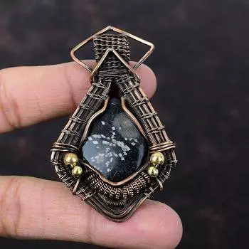 Подвеска из хризантемы с драгоценным камнем, медная проволока, кулон, кулон ручной работы, медная проволока, ювелирные изделия, подарок на помолвку, ювелирные изделия из хризантемы