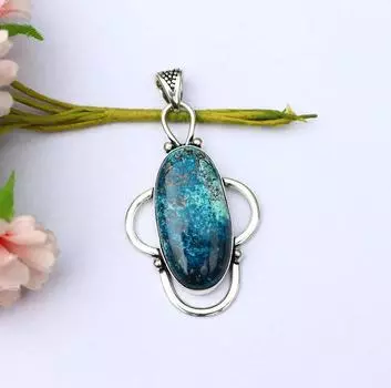 Подвеска из хризоколлы/ожерелье из хризоколлы/подвеска из хризоколлы L