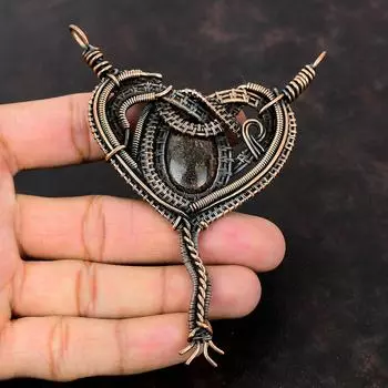 Подвеска из кости динозавра и драгоценного камня, медная проволока, кулон ручной работы, кулон из кости динозавра, ювелирные изделия, новый кулон, медные украшения для подарка