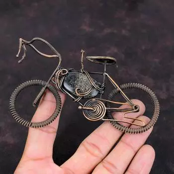 Подвеска из кости динозавра, обернутая медной проволокой, подвеска из драгоценных камней, подвеска из кости динозавра, ювелирные изделия ручной работы, медные ювелирные изделия, подарок для нее