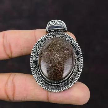 Подвеска из кости динозавра, винтажная подвеска, ювелирные изделия из драгоценных камней, подвеска из стерлингового серебра 925 пробы, элегантная подвеска ручной работы, подарок для мамы, дизайнерская подвеска