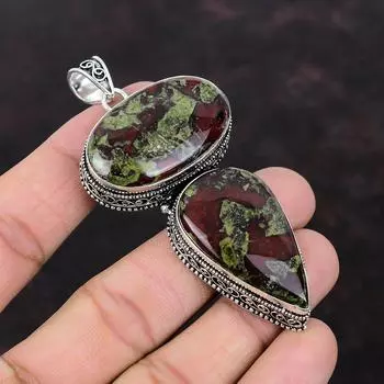 Подвеска из кровавого камня дракона, подвеска из драгоценного камня высшего качества, подвеска из стерлингового серебра 925 пробы, винтажные ювелирные изделия, подвеска ручной работы для женщин, свадебный подарок