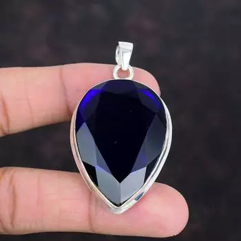 Подвеска из кварца с ограненным танзанитом, серебряная подвеска 925 пробы, элегантные ювелирные изделия ручной работы, подвеска из натурального драгоценного камня, потрясающие ювелирные изделия, подарки для мамы