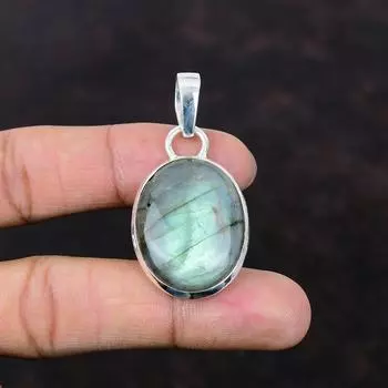 Подвеска из лабрадорита Ювелирные изделия ручной работы Подвеска из натурального драгоценного камня Стерлингового серебра 925 пробы Подвеска из лабрадорита Ювелирные изделия Подарок для женщин Стильный кулон