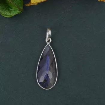 Подвеска из лабрадорита, Подвеска из серебра 925 пробы, Дизайнерская подвеска, Ювелирные изделия ручной работы, Подарок для нее, Исцеляющий кулон, Подвеска Рейки, Серебряные украшения