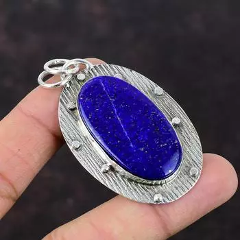 Подвеска из лазурита из стерлингового серебра 925 пробы, ювелирные изделия из драгоценных камней, подвеска ручной работы, подвеска из камня по случаю рождения, подарок для друга, подвеска последнего дизайна
