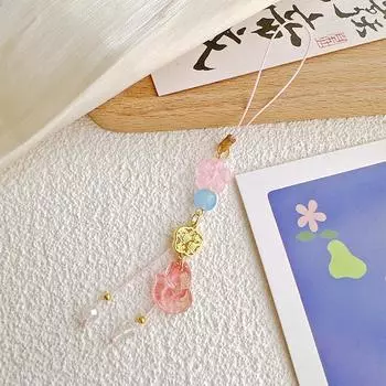 Подвеска из лисы с глазурью, макаруны, брелок для ключей, телефонная цепочка, шнурок, анти-потеряшка, индивидуальность, оригинальные украшения, аксессуары, подарок