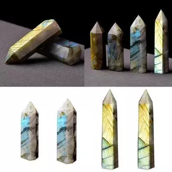 Подвеска из лунного камня, хрустальная колонна и драгоценный камень 6-7cm