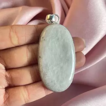Подвеска из лунного камня с серебряным ожерельем-цепочкой Подвеска из стерлингового серебра 925 пробы