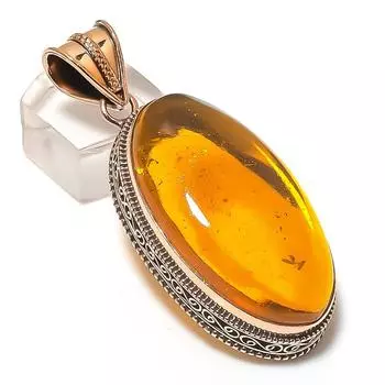 Подвеска из меди с натуральным цитрином, ручная работа, 2,44 дюйма, a6R99