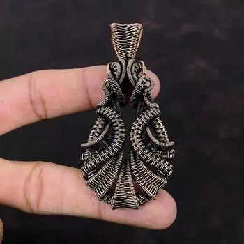 Подвеска из медной проволоки, потрясающая медная бижутерия, подвеска из проволоки, ювелирное изделие ручной работы, подвеска последнего дизайна, подарок для матери