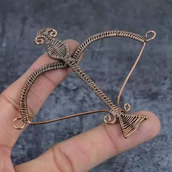 Подвеска из медной проволоки ручной работы с луком и стрелами, подарочная ювелирная подвеска 3,15 дюйма, n8n61