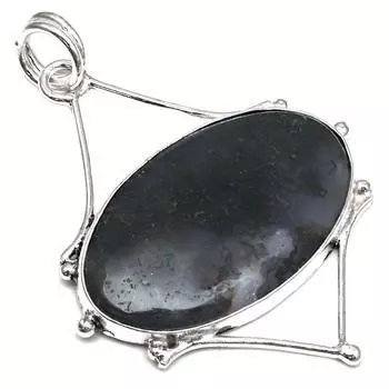 Подвеска из мохового агата, драгоценный камень, ручная работа, подарок на День матери, серебряное украшение, 2 дюйма