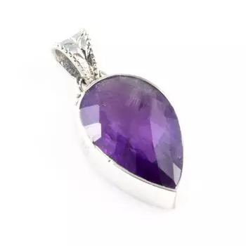 Подвеска из натурального африканского аметиста из стерлингового серебра 925 пробы 1,2 j9Q32
