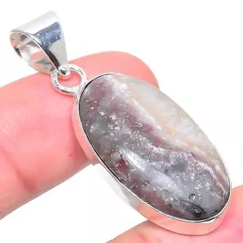 Подвеска из натурального агата с кружевом Лагуна, стерлингового серебра 925 пробы, 1,81 дюйма, s2d83