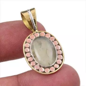 Подвеска из натурального аквамарина из стерлингового серебра 925 пробы в двух тонах 1,50 дюйма r2L27