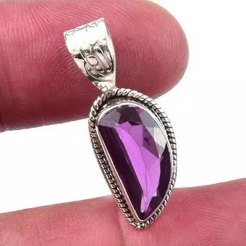 Подвеска из натурального александрита из стерлингового серебра 925 пробы 1 дюйм j1F63