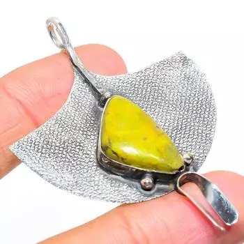 Подвеска из натурального атлантисита, ручная работа, серебро 925 пробы, 2,60 дюйма, d4K48