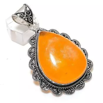 Подвеска из натурального балтийского янтаря из стерлингового серебра 925 пробы 2,64 дюйма V7h41