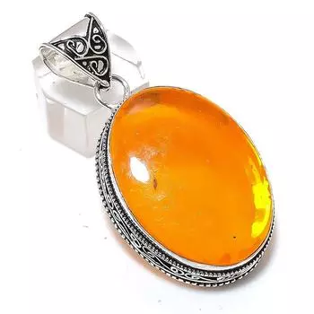 Подвеска из натурального балтийского янтаря из стерлингового серебра 925 пробы 2,17 дюйма F3j37