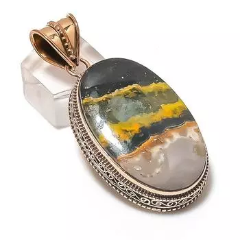 Подвеска из натурального бирманского сапфира из меди ручной работы 2,36 дюйма c9F49