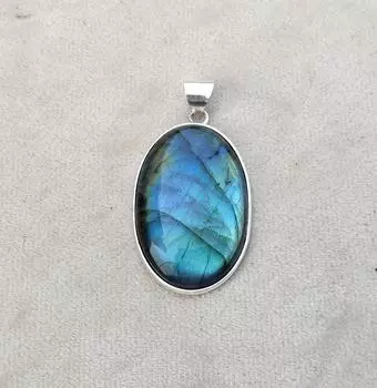 Подвеска из натурального бирюзового камня из стерлингового серебра 925 пробы, подарок ручной работы 14.05mm-22.33mm синий