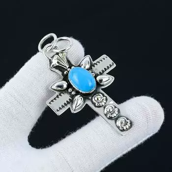 Подвеска из натурального бирюзового камня Спящая красавица , подвеска из стерлингового серебра 925 пробы, подвеска из бирюзового ювелирного ожерелья, подарки ко Дню святого Валентина, подарок на день матери 2.55 бирюзовый