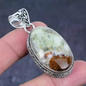 Подвеска из натурального болдер опала ручной работы из стерлингового серебра 925 пробы 2,13 дюйма K5m28