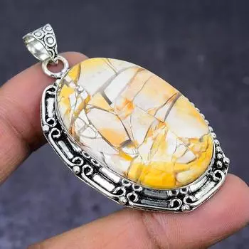 Подвеска из натурального брекчированного серебра 925 пробы Мукаит 2,32 дюйма l2Y81