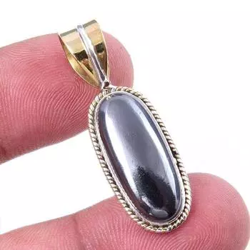 Подвеска из натурального бронзового драгоценного камня из цельного стерлингового серебра 925 пробы в двух тонах 1,50 A3T95