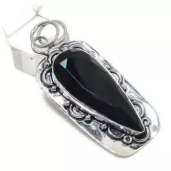 Подвеска из натурального черного шпинеля из стерлингового серебра 925 пробы 2,40 дюйма r2L31