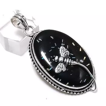 Подвеска из натурального дихроичного стекла с драгоценными камнями из стерлингового серебра 925 пробы 2,25 дюйма D3j72