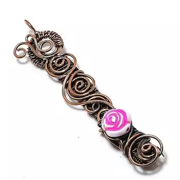 Подвеска из натурального драгоценного камня I Look, ручная работа, медная проволока, 3,23 дюйма, f3f28