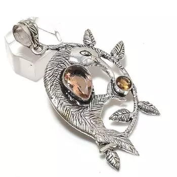 Подвеска из натурального драгоценного камня морганит из стерлингового серебра 925 пробы 2,56 дюйма r1j76